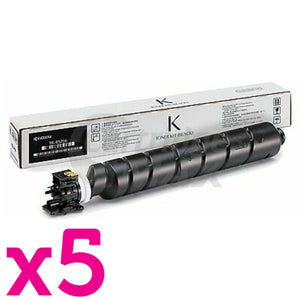 5 x Original Kyocera TK-8529K Black Toner Cartridge