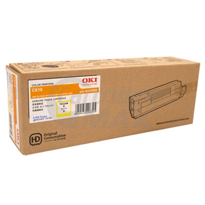 OKI Original C610/ C610N Yellow Toner Cartridge - 6,000 pages (44315309)