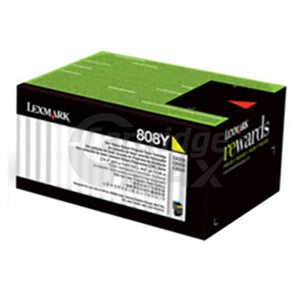 1 x Lexmark (80C80Y0) Original CX310 / CX410 / CX510 Yellow Toner Cartridge