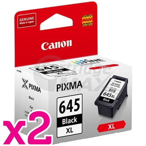 2 x Canon PG-645XL Original Black High Yield Ink Cartridge