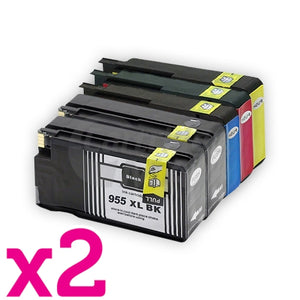 10 Pack HP 955XL Generic High Yield Inkjet Combo L0S63AA - L0S72AA [4BK,2C,2M,2Y]