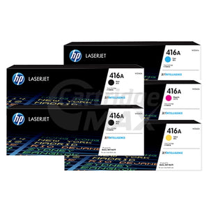 5 Pack HP 416A W2040A-W2043A Original Toner Cartridges [2BK,1C,1M,1Y]