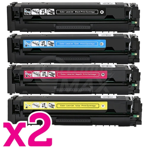 2 Sets of 4 Pack HP 206X W2110X-W2113X Generic High Yield Toner Cartridges [2BK,2C,2M,2Y]