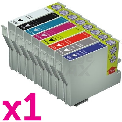 8-Pack Epson Generic T0540 - T0549 Ink Cartridges [1PBK,1C,1M,1Y,1R,1MBK,1GO,1BU]