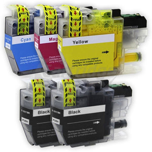 5 Pack Brother LC-3329XL High Yield Generic Ink Cartridges Combo [2BK, 1C, 1M, 1Y]