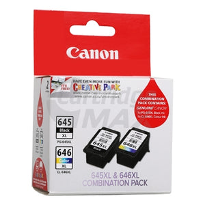 Canon PG-645XL + CL-646XL Original High Yield Ink Twin Pack [PG645XLCL646XLCP] [1BK, 1CL]