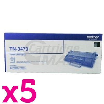 5 x Brother TN-3470 Original Toner Super High Yield