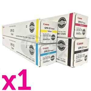 4 Pack Canon TG-48 (GPR-33) Original Toner Cartridges [1BK,1C,1M,1Y]