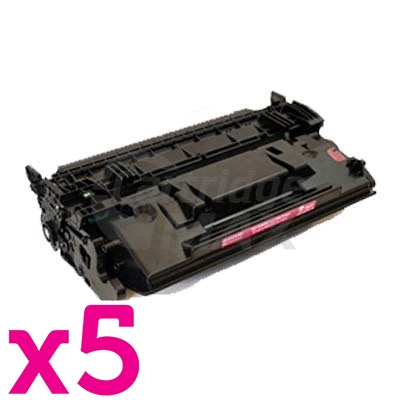 5 x HP CF287X (87X) Generic Black Toner Cartridge - 18,000 Pages