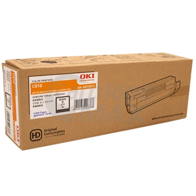 OKI Original C610/ C610N Black Toner Cartridge - 8,000 pages (44315312)