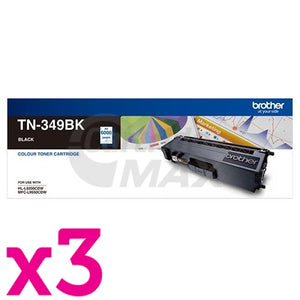 3 x Original Brother TN-349BK Black Toner Cartridge